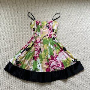 Vintage Bebe floral print fit and flare dress